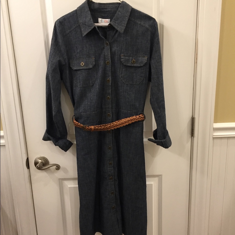 Denim button up Chambray dress. NWT